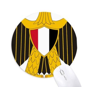 Dıythinker Mısır Ulusal Amblem Ülke Baskılı Yuvarlak Kaymaz Kauçuk Mouse Pad