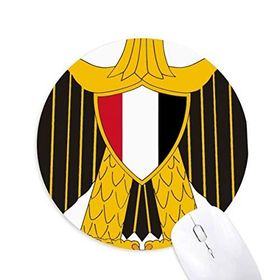 Dıythinker Mısır Ulusal Amblem Ülke Baskılı Yuvarlak Kaymaz Kauçuk Mouse Pad
