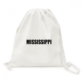 Dıythinker Mississippi Amerika Şehir Adı Kanvas İpli Sırt Çantası