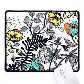 Dıythinker Modern Sanat Kamelya Çiçekleri Bitkiler Çizim Kaymaz Siyah Başlıklı Kenarlar Mouse Pad