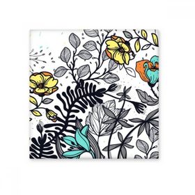 Dıythinker Modern Sanat Kamelya Çiçekleri Bitkiler Çizim Seramik Dekorasyon 10x10 cm Seramik Karo