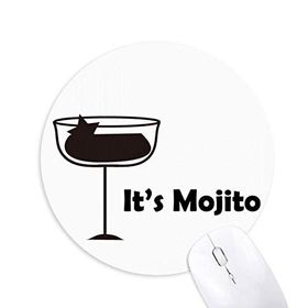 Dıythinker Mojito Kupasıyla Baskılı Yuvarlak Kaymaz Kauçuk Mouse Pad