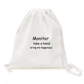 DIYThinker Monitör Bir El Al Bana Mutluluk Bring Tuval İpli Sırt Çantası
