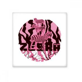 Dıythinker Mor Zebra Dalları Yuvarlak Hayvan 15x15 cm Seramik Karo