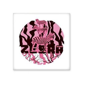 Dıythinker Mor Zebra Dalları Yuvarlak Hayvan 15x15 cm Seramik Karo