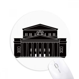 Dıythinker Moskova Tiyatrosu Silüeti Desenli Baskılı Yuvarlak Kaymaz Kauçuk Mouse Pad