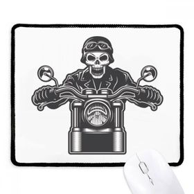 Dıythinker Motosiklet İskelet Işıkları Gözlük Desen Kaymaz Siyah Başlıklı Kenarlar Mouse Pad