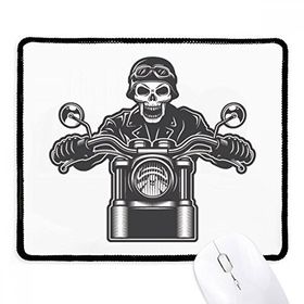 Dıythinker Motosiklet İskelet Işıkları Gözlük Desen Kaymaz Siyah Başlıklı Kenarlar Mouse Pad