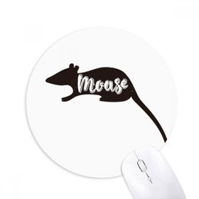 Dıythinker Mouse Siyah ve Beyaz Hayvan Baskılı Yuvarlak Kaymaz Kauçuk Mouse Pad