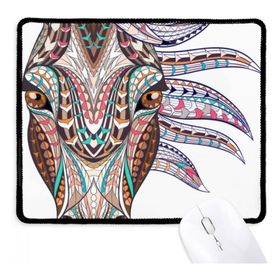 Dıythinker Mozaik Tarzı Renkli At Tasarımı Kaymaz Mousepad Oyunu Ofis Siyah Titched Kenarları Hediye