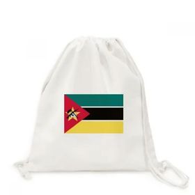 DIYThinker Mozambiquenational Bayrağı Afrika Ülke Tuval İpli Sırt Çantası