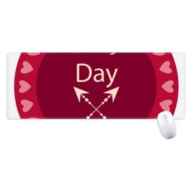 Dıythinker Mutlu Günü Geçişi Oklar Kalp Kaymaz Mousepad Genişletilmiş Oyun Ofis Titched Kenarları Bilgisayar Mat Hediye