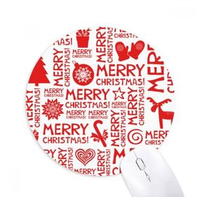 Dıythinker Mutlu Noeller Ağaçları Geyik Baskılı Yuvarlak Kaymaz Kauçuk Mouse Pad