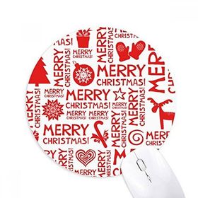 Dıythinker Mutlu Noeller Ağaçları Geyik Baskılı Yuvarlak Kaymaz Kauçuk Mouse Pad