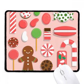 Dıythinker Mutlu Noeller Çocukluk Deseni Kaymaz Siyah Başlıklı Kenarlar Mouse Pad