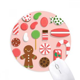 Dıythinker Mutlu Noeller Çocukluk Desenli Baskılı Yuvarlak Kaymaz Kauçuk Mouse Pad