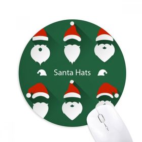 Dıythinker Mutlu Noeller Noel Baba Portre Baskılı Yuvarlak Kaymaz Kauçuk Mouse Pad