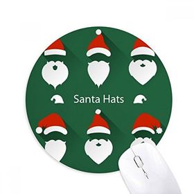Dıythinker Mutlu Noeller Noel Baba Portre Baskılı Yuvarlak Kaymaz Kauçuk Mouse Pad
