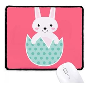 Dıythinker Mutlu Paskalya Günü Yumurta Tavşan Illüstrasyon Kaymaz Mousepad Oyunu Ofis Siyah Titched Kenarları Hediye
