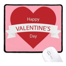 Dıythinker Mutlu Sevgililer Günü Pembe Kırmızı Kaymaz Mousepad Oyunu Ofis Siyah Titched Kenarları Hediye