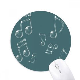 Dıythinker Müzik Notasyonu Kabarcık Kombinasyon Desen Baskılı Yuvarlak Kaymaz Kauçuk Mouse Pad