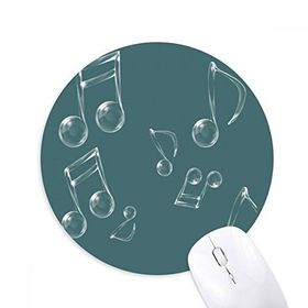 Dıythinker Müzik Notasyonu Kabarcık Kombinasyon Desen Baskılı Yuvarlak Kaymaz Kauçuk Mouse Pad