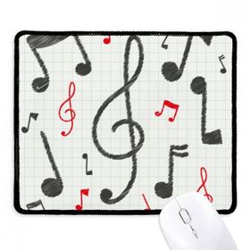 Dıythinker Müzik Notasyonu Kombinasyonu Renkli Desen Kaymaz Siyah Başlıklı Kenarlar Mouse Pad