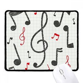 Dıythinker Müzik Notasyonu Kombinasyonu Renkli Desen Kaymaz Siyah Başlıklı Kenarlar Mouse Pad