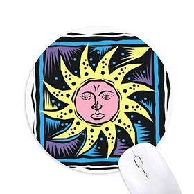 Dıythinker Myths Lgends Meksika Kültürü Elemanı Oyma Baskılı Yuvarlak Kaymaz Kauçuk Mouse Pad