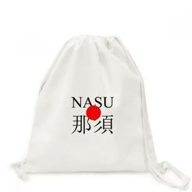 DIYThinker Nasu Japaness Şehir Adı Kırmızı Güneş Bayrağı Tuval İpli Sırt Çantası
