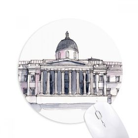 Dıythinker National Gallery in London Baskılı Yuvarlak Kaymaz Kauçuk Mouse Pad