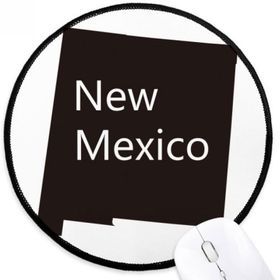 Dıythinker New Mexico ABD Haritası Siluet Yuvarlak Kaymaz Mouse Pad