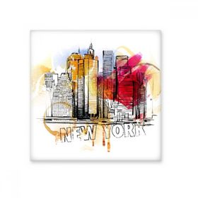 Dıythinker New York City America Amerika Birleşik Devletleri El Çizimi 15x15 cm Seramik Karo