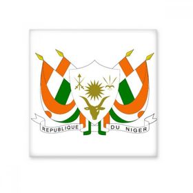 Dıythinker Nijer Afrika Ulusal Amblem Seramik 10x10 cm Seramik Karo