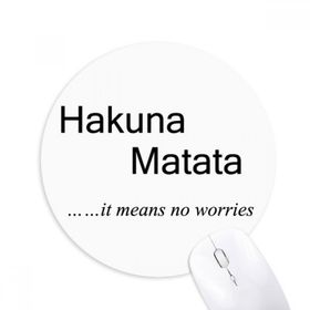 Dıythinker No worries Alıntı Baskılı Yuvarlak Kaymaz Kauçuk Mouse Pad