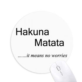 Dıythinker No worries Alıntı Baskılı Yuvarlak Kaymaz Kauçuk Mouse Pad