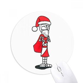 Dıythinker Noel Baba Horus Şapka Çanta Baskılı Yuvarlak Kaymaz Kauçuk Mouse Pad
