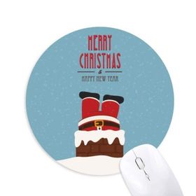 Dıythinker Noel Baba Yeni Yıl Festival Baskılı Yuvarlak Kaymaz Kauçuk Mouse Pad