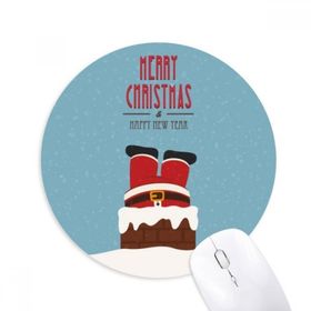 Dıythinker Noel Baba Yeni Yıl Festival Baskılı Yuvarlak Kaymaz Kauçuk Mouse Pad
