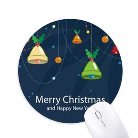 Dıythinker Noel Çanı Mutlu Noeller Festivali Baskılı Yuvarlak Kaymaz Kauçuk Mouse Pad