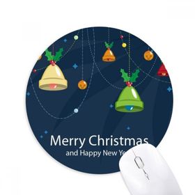 Dıythinker Noel Çanı Mutlu Noeller Festivali Baskılı Yuvarlak Kaymaz Kauçuk Mouse Pad