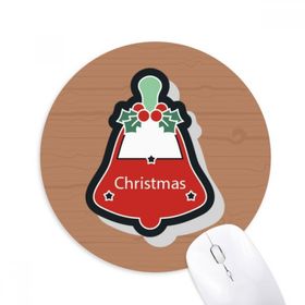 Dıythinker Noel Çanları Noel Çizgi Film Simgesi Baskılı Yuvarlak Kaymaz Kauçuk Mouse Pad