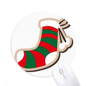 Dıythinker Noel Çorabı Çizgi Film Festival Baskılı Yuvarlak Kaymaz Kauçuk Mouse Pad