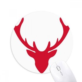 Dıythinker Noel Geyiği Avatar Kırmızı Festival Baskılı Yuvarlak Kaymaz Kauçuk Mouse Pad