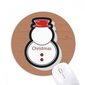 Dıythinker Noel Kardan Adam Noel Simgesi Baskılı Yuvarlak Kaymaz Kauçuk Mouse Pad