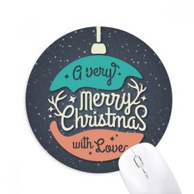 Dıythinker Noel Renkli Çelenk Soyut İllüstrasyon Baskılı Yuvarlak Kaymaz Kauçuk Mouse Pad