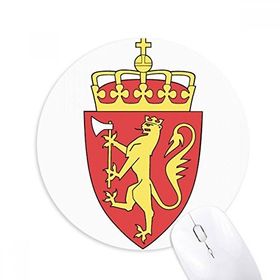 Dıythinker Norveç Avrupa Ulusal Amblem Baskılı Yuvarlak Kaymaz Kauçuk Mouse Pad