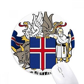 Dıythinker Norveç Ulusal Amblem Ülke Sembolü Baskılı Yuvarlak Kaymaz Kauçuk Mouse Pad