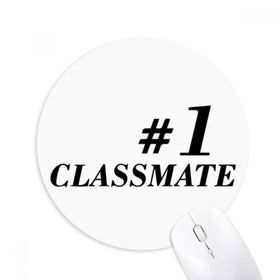 Dıythinker Number.1 Sınıf Arkadaşı Mezuniyet sezonu Baskılı Yuvarlak Kaymaz Kauçuk Mouse Pad