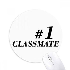 Dıythinker Number.1 Sınıf Arkadaşı Mezuniyet sezonu Baskılı Yuvarlak Kaymaz Kauçuk Mouse Pad